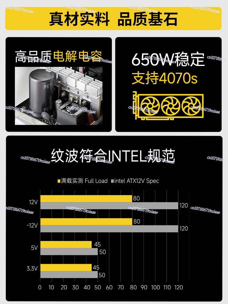 전원 공급 장치 650W 무소음 컴퓨터 전원 데스크탑  - Power Supply 650W 리뷰 및 가격