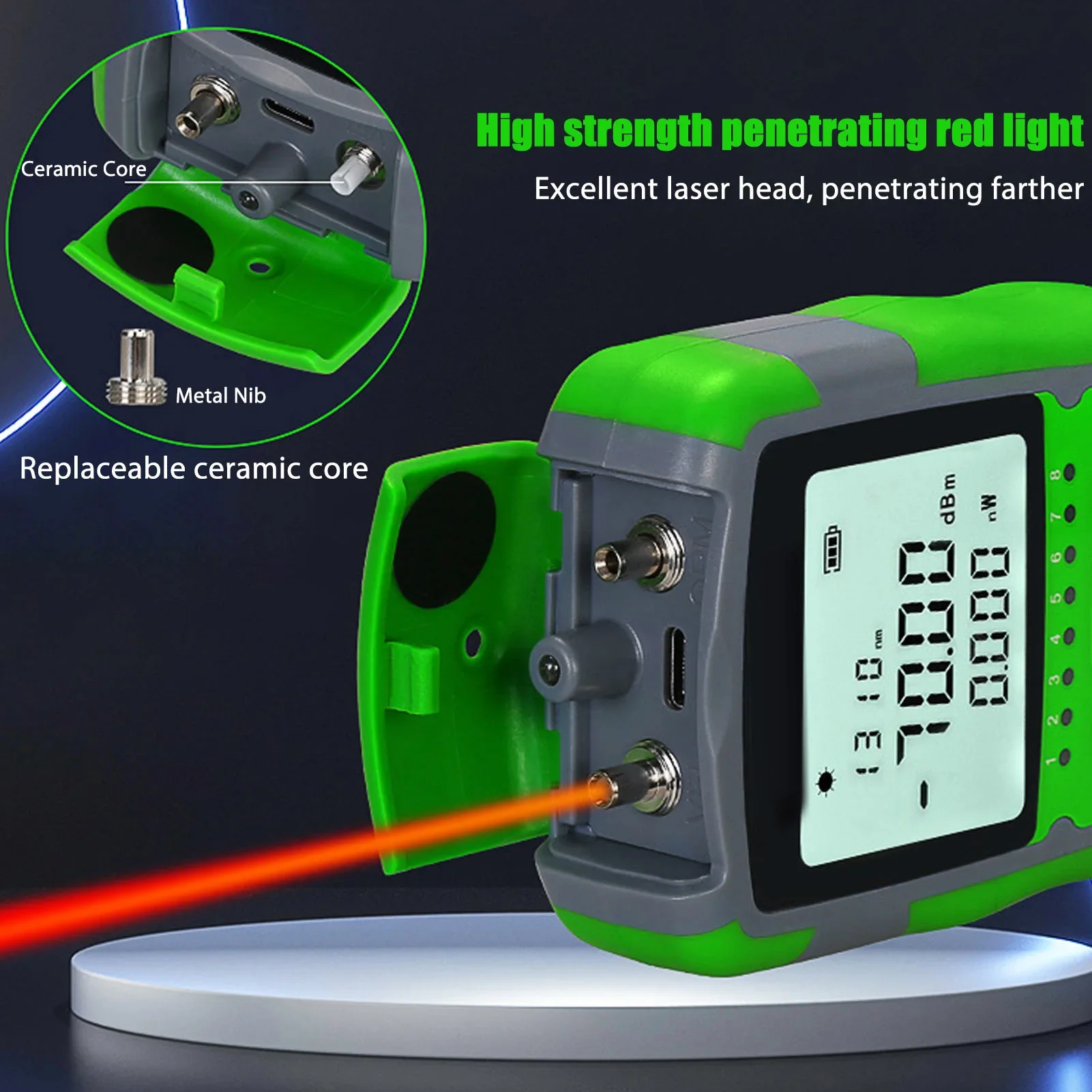 USB 충전 케이블이 포함된 적색광 광케이블 파워 테스 - Power Supply Tester 리뷰 및 가격