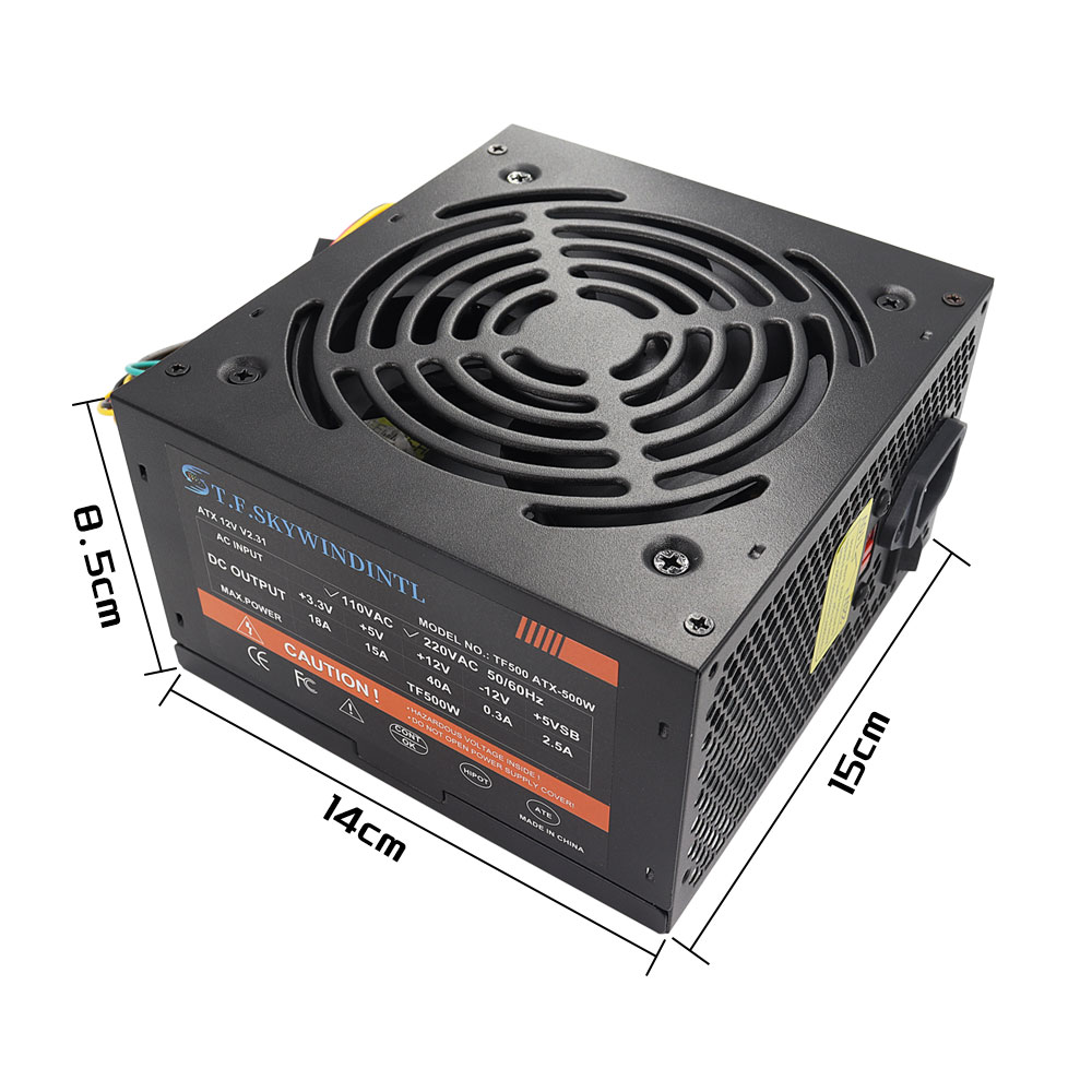 저렴한 500W 블랙 ATX 데스크탑 게이밍 PC 파워 - Power Supply 650W 리뷰 및 가격
