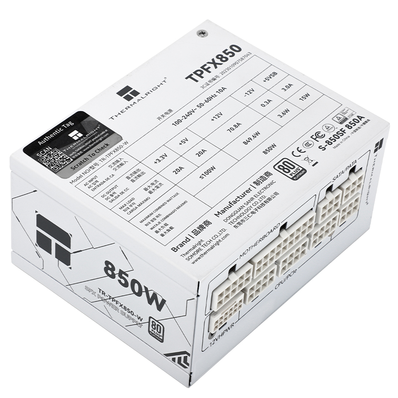 써멀라이트 TR-TPFX850 화이트 SFX 플래티넘  - Power Supply 750W 리뷰 및 가격