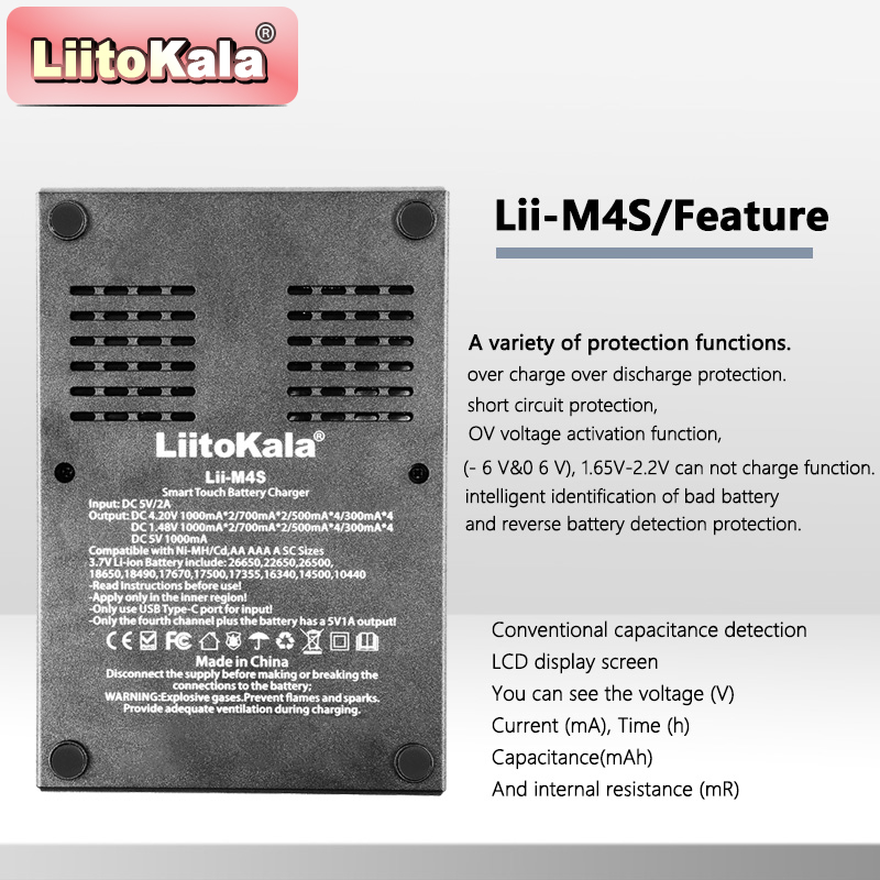 LiitoKala Lii-M4S 터치 충전기(4슬롯)- - Power Supply Tester 리뷰 및 가격